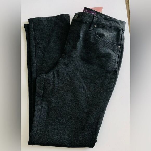 GLORIA VANDERBILT AMANDA WOMEN'S PANTS SIZE 8 GREY KNIT HIGH RISE, CLASSIC FIT - Picture 8 of 11